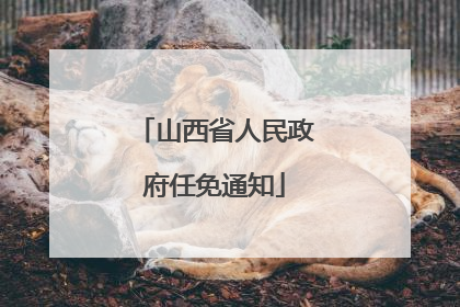 山西省人民政府任免通知